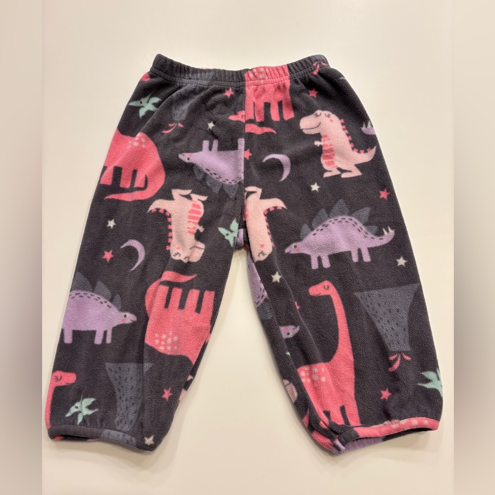 Carter's Black and Pink Dinosaur Print Joggers